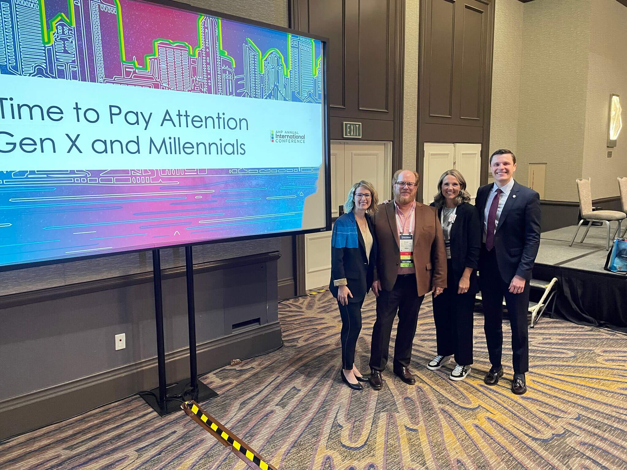 Beth on a panel with several of our clients at AHP's International Conference! From left to right, Brad Watkins (NorthShore Hospitals Foundation), Bethany Rozell (Thompson & Associates) and Dzenan Berberovic (Avera Foundation).